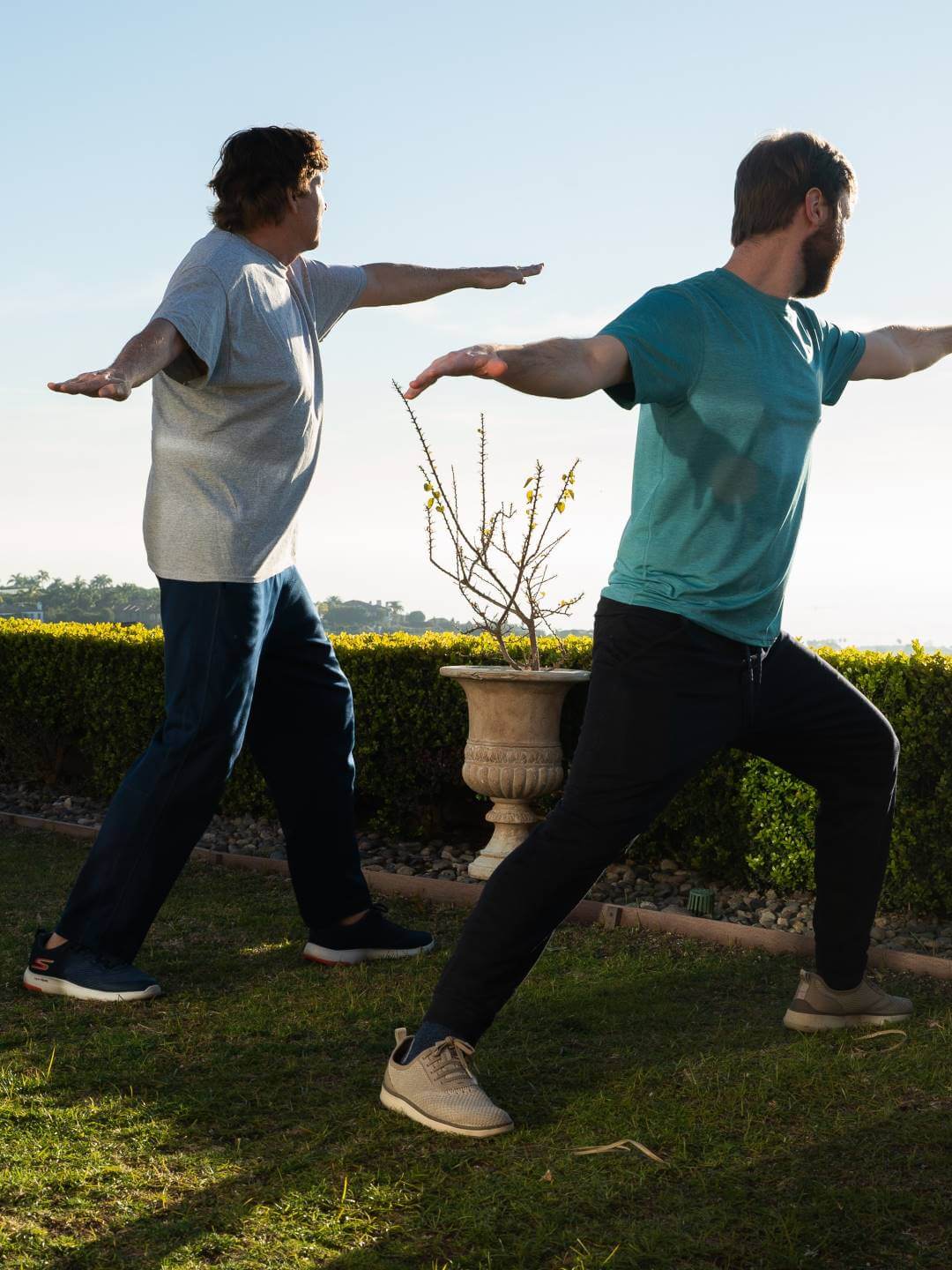 outdoor group yoga